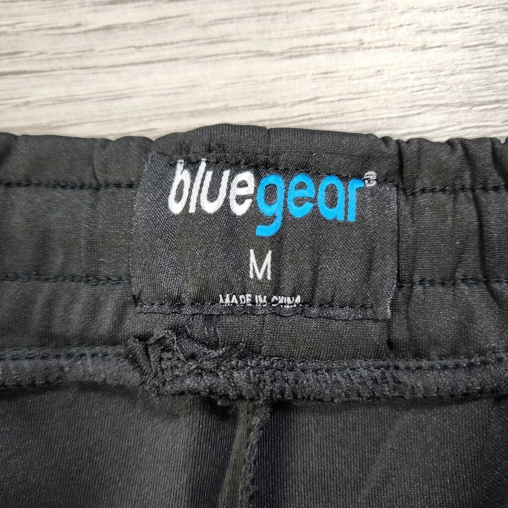Blue Gear Athletic Sweat Shorts Men M Black White Charcoal Drawstring Cotton NWT